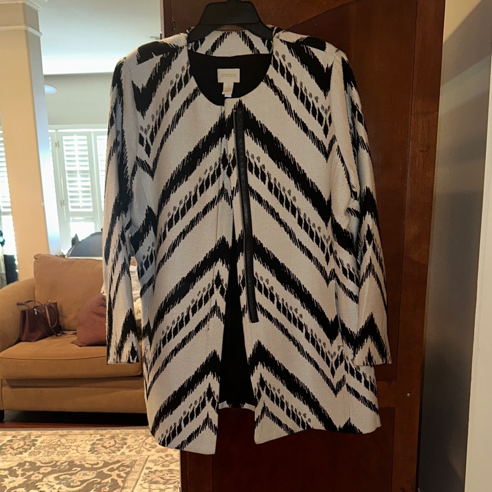 Chico's Monochrome coat